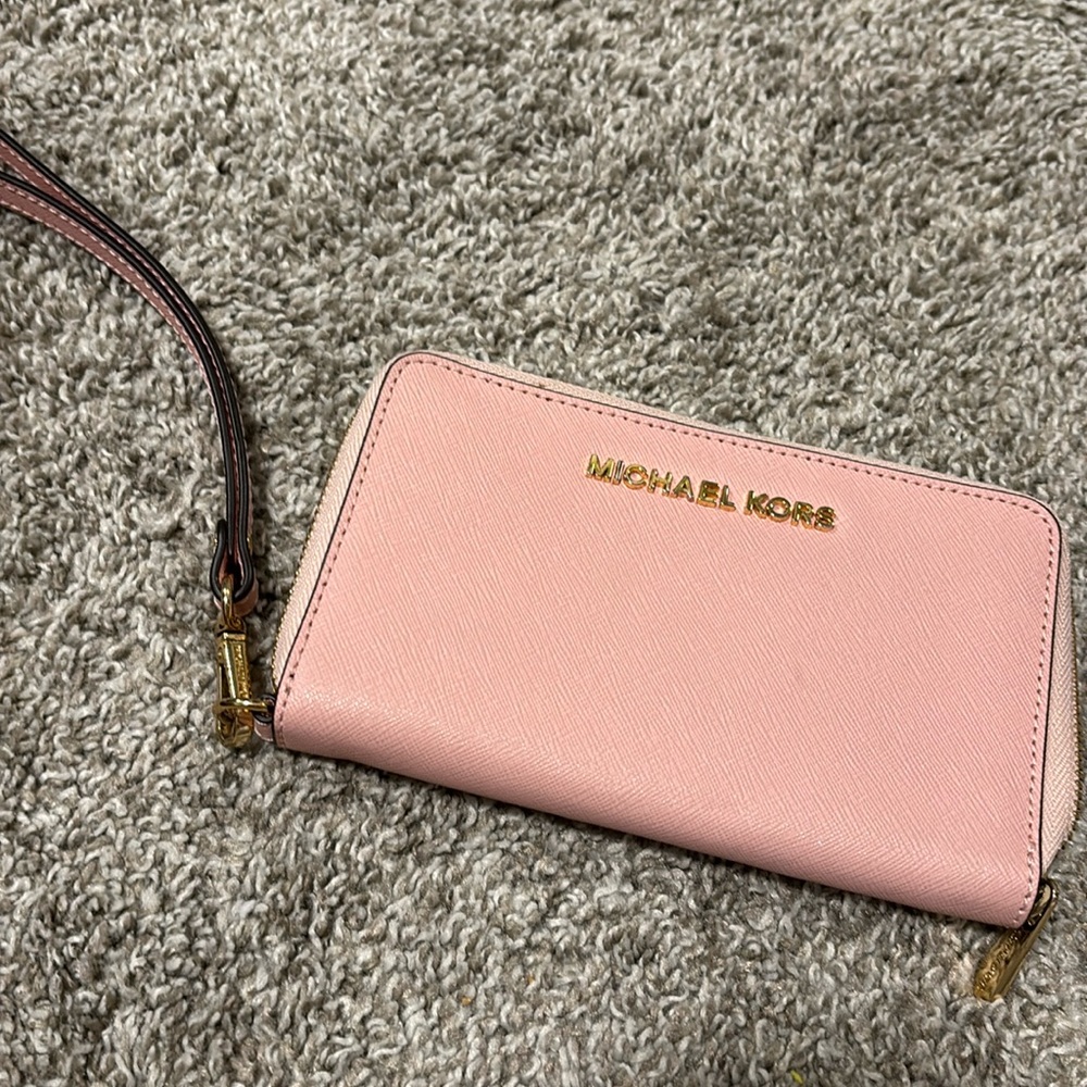 Pink MK wristlet